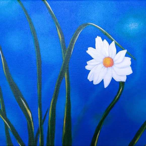 Happy Daisy - Acrylic Painting on Canvas - Picture 1 of 2